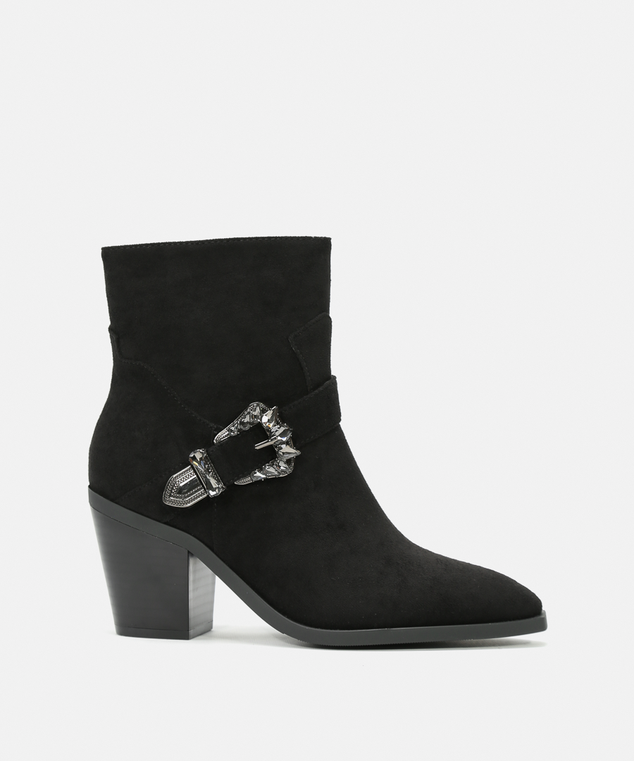 Botins cowboy salto fivela joia image number null